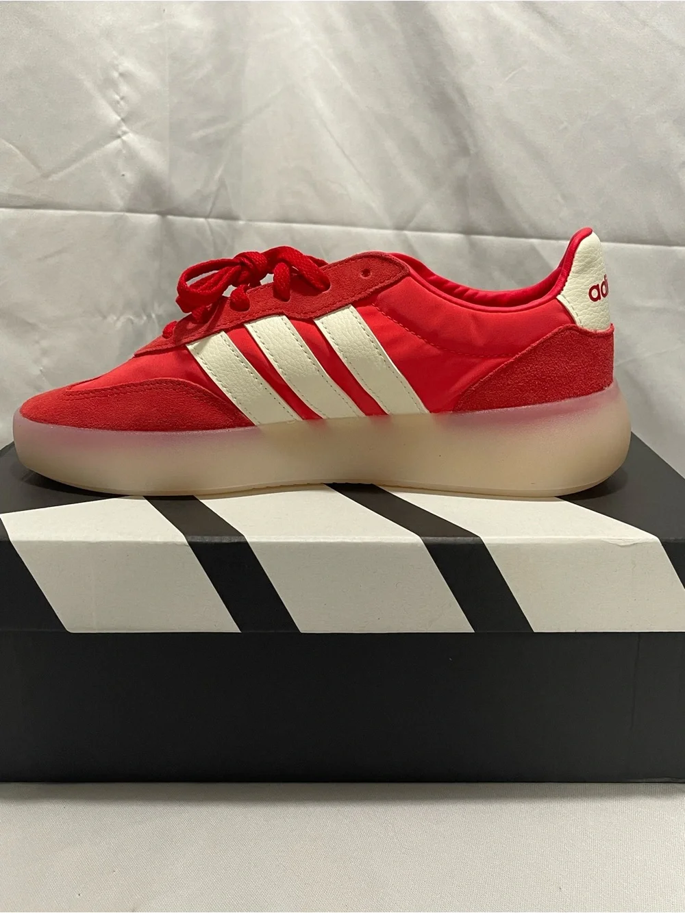 Adidas Barreda Decode J Sneakers Red White Gum Sole Size 6.5 Youth JP6730 NIB